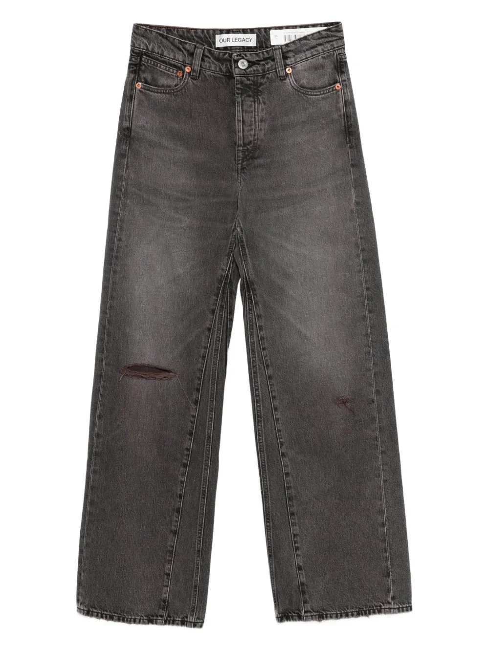 OUR LEGACY ripped-detail jeans - グレー OUR LEGACY ripped-detail jeans - グレー