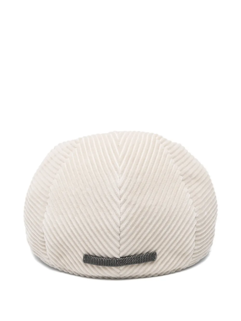Brunello Cucinelli Cappello In Velluto A Coste In White