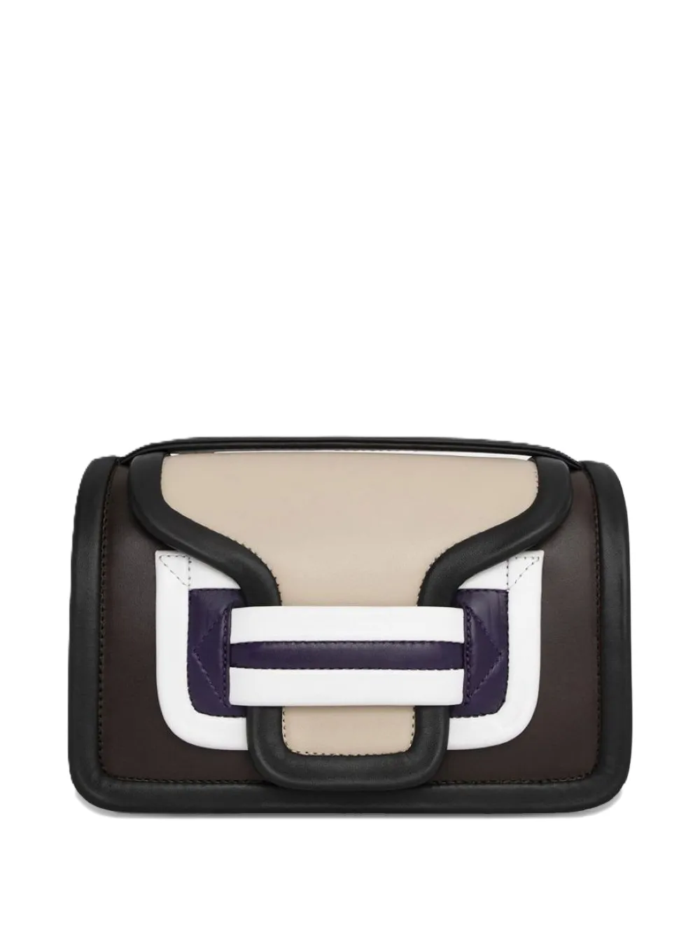 Pierre Hardy Alpha colour-block shoulder bag - Bruin