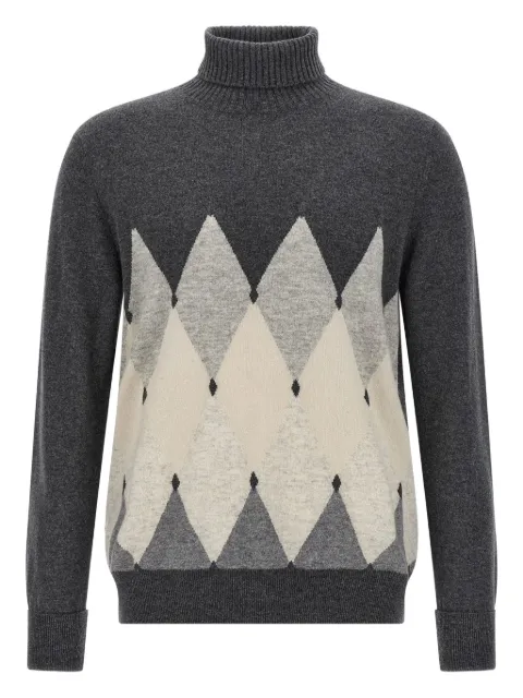 Ballantyne argyle-pattern turtleneck sweater