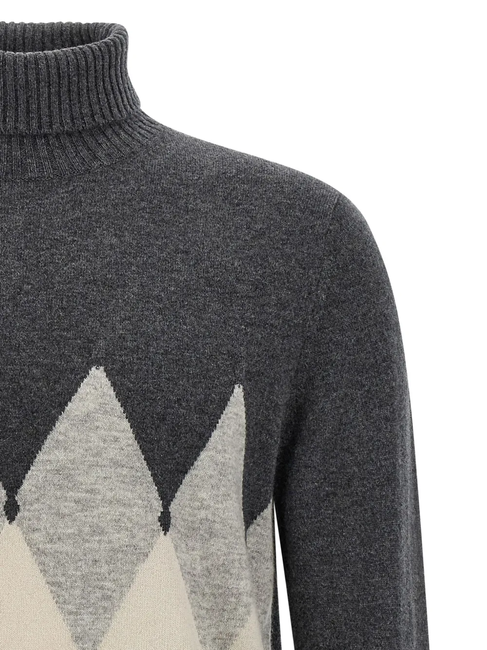 Ballantyne Argyle-pattern Turtleneck Sweater In Multi