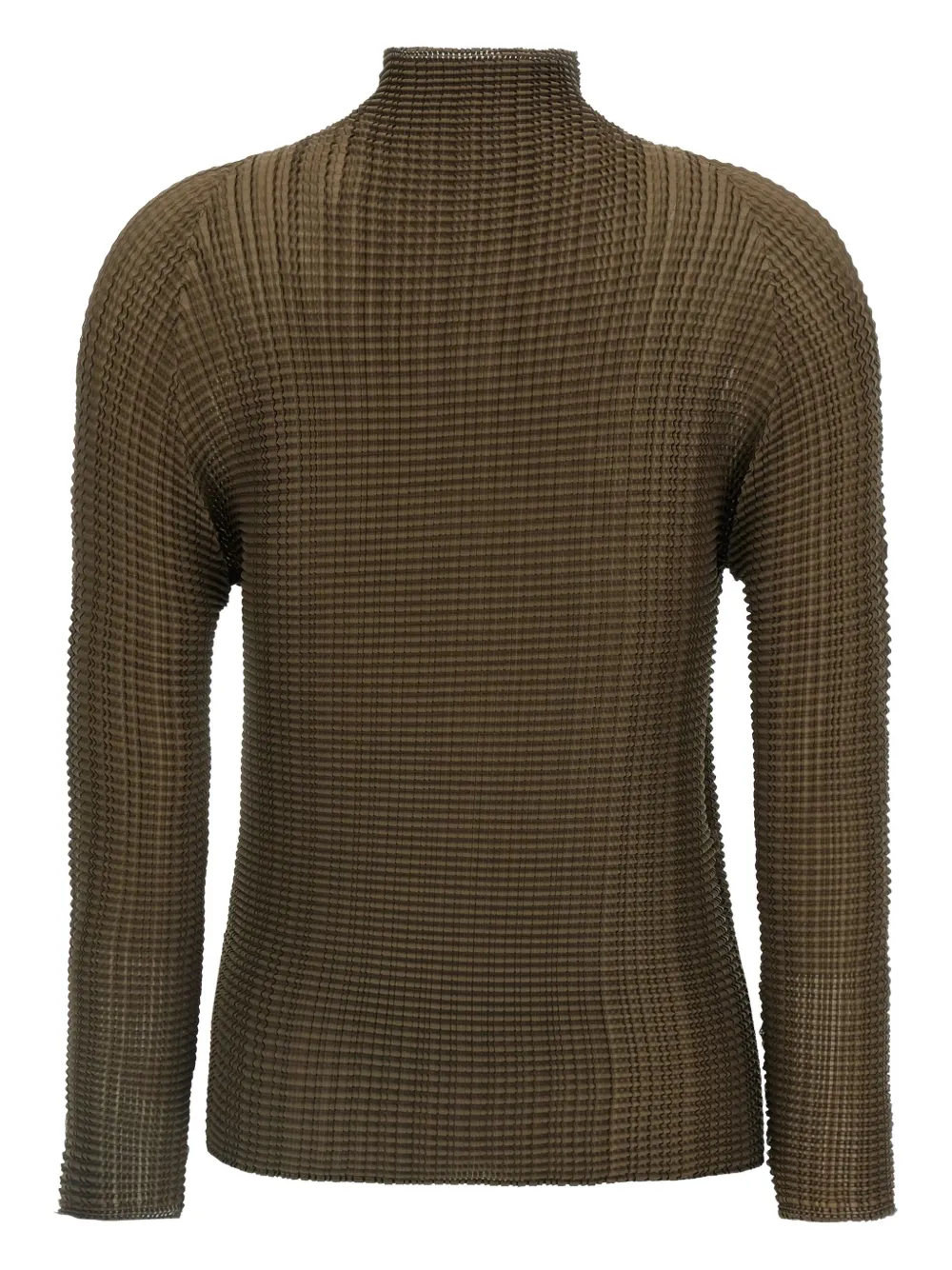Issey Miyake Blouse met hoge hals - Groen