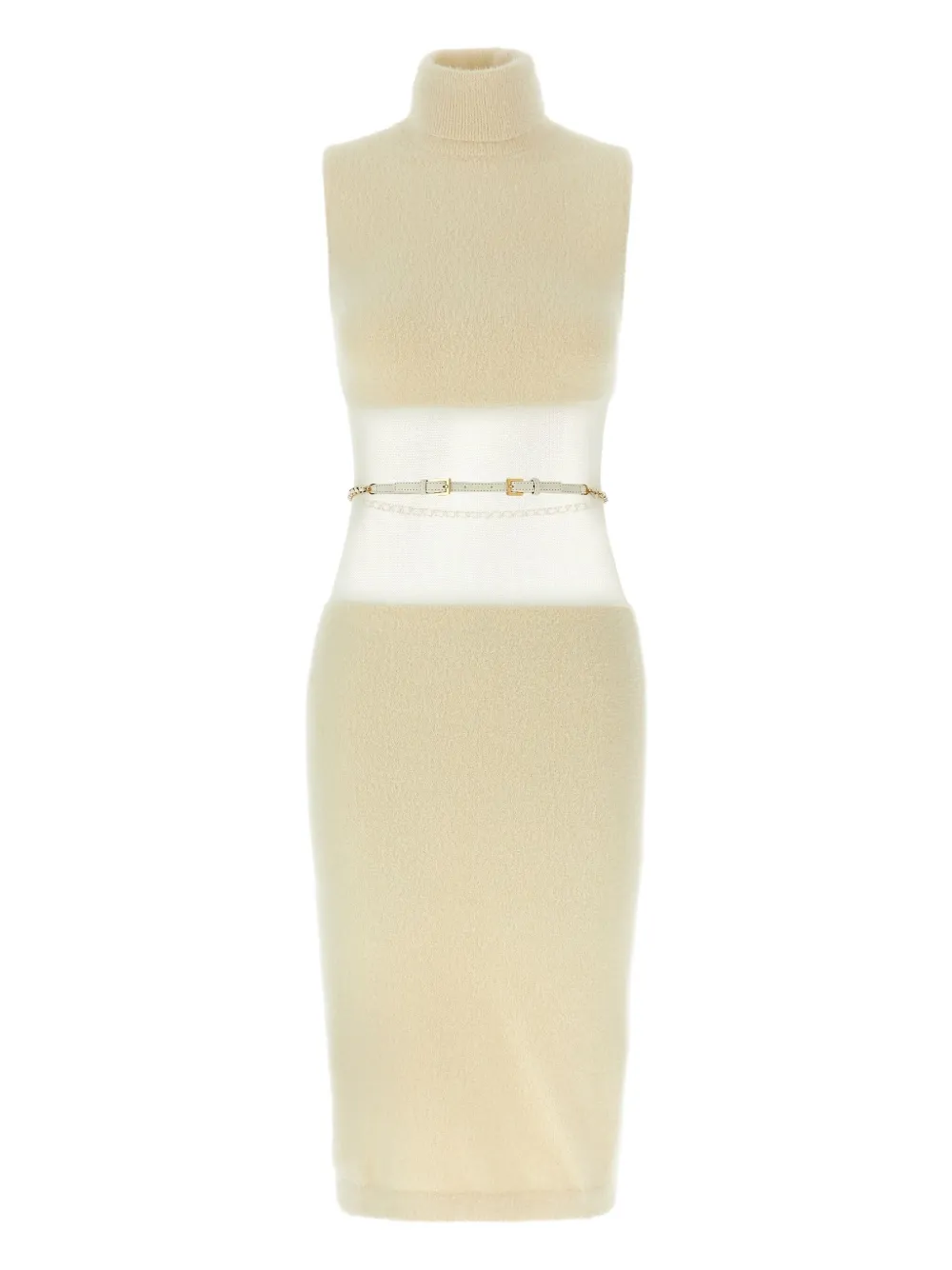 Elisabetta Franchi turtleneck midi dress | White | Image 1