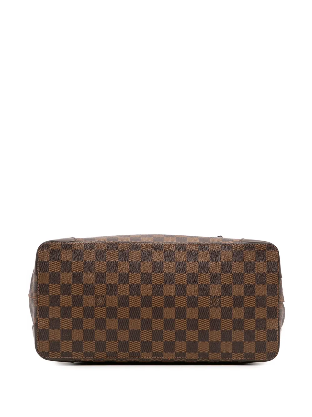 Pre-owned Louis Vuitton 2009 Damier Ebene Hampstead Mm Tote Bag In Brown