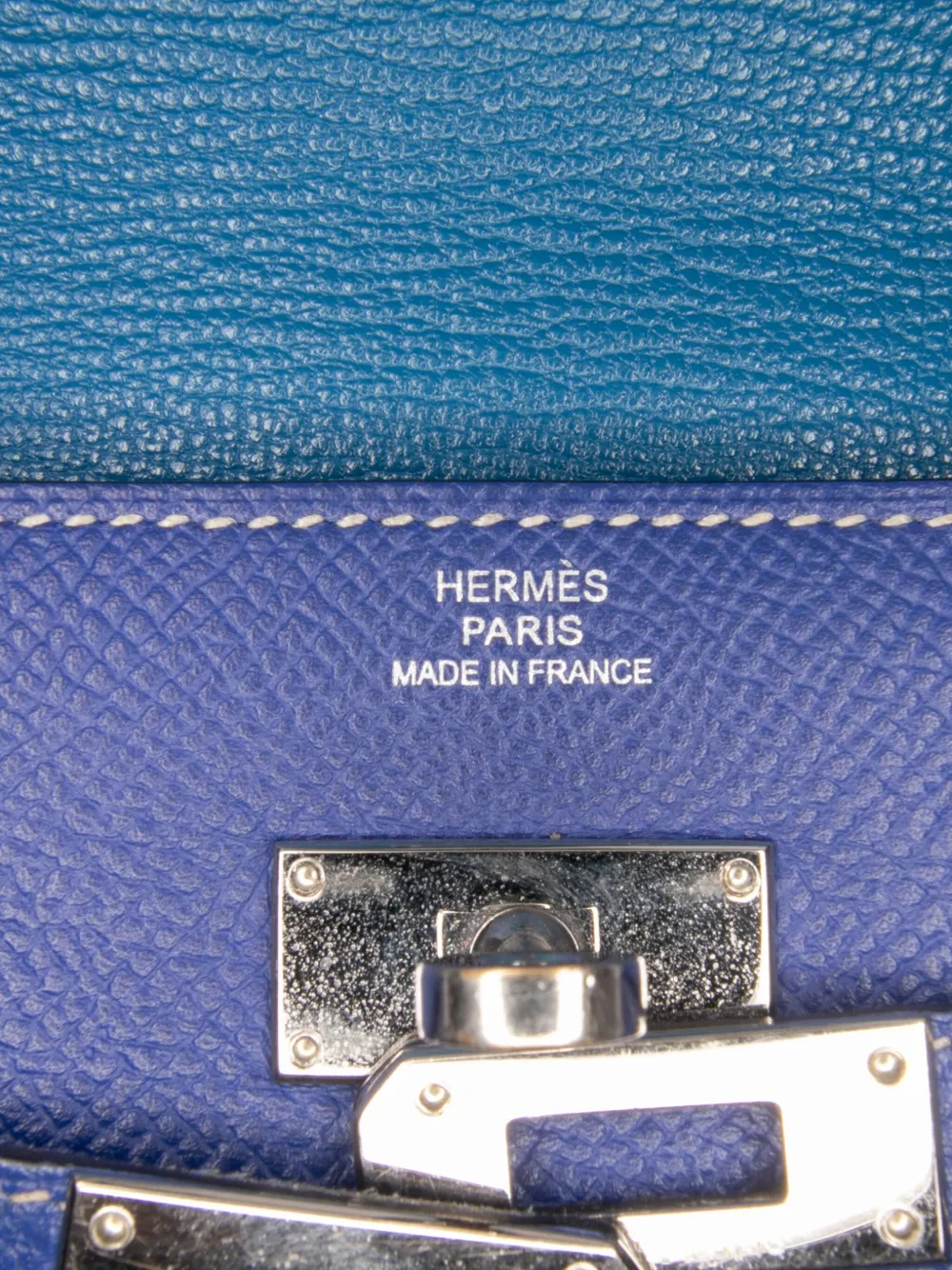 Pre-owned Hermes 2012 Epsom Kelly Longue Wallet Long Wallets In Blue