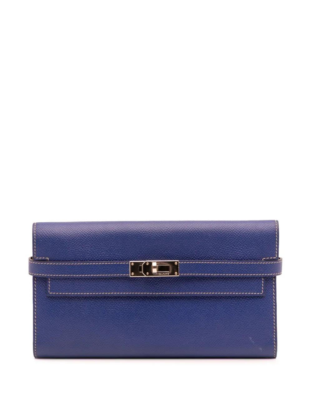 Hermès Pre-Owned 2012 エプソン ケリー ロングウォレット 長財布 - ブルー Hermès Pre-Owned 2012 エプソン ケリー ロングウォレット 長財布 - ブルー