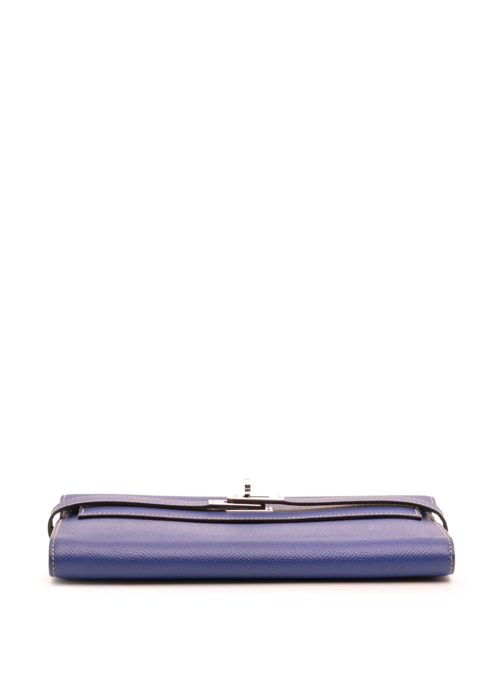 Pre-owned Hermes 2012 Epsom Kelly Longue Wallet Long Wallets In Blue