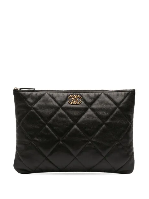 CHANEL Pre-Owned 2019 Large Goatskin 19 O Case clutch bag
