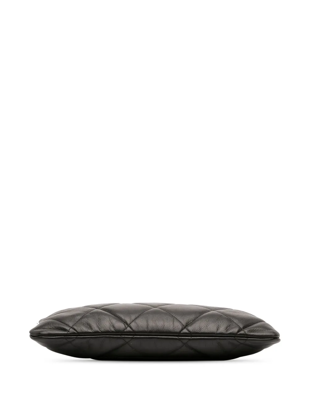 Pre-owned Chanel 2019 Large Goatskin 19 O Case Clutch Bag In Black