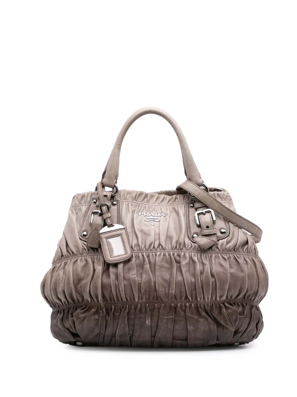 Prada Pre-Owned 2000-2025 Nappa Gaufre Ombre satchel | Grey | Image 1