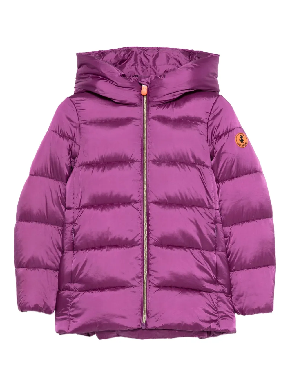 Save The Duck Kids' Hooded Padded Jacket In Pink