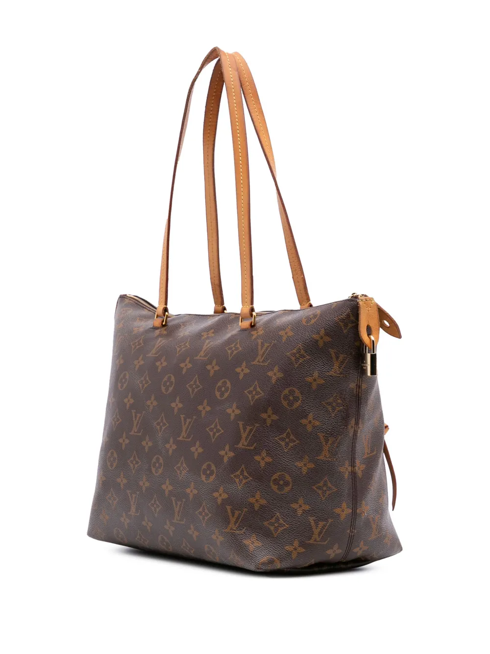 Pre-owned Louis Vuitton 2016 Monogram Iena Mm Tote Bag In Brown