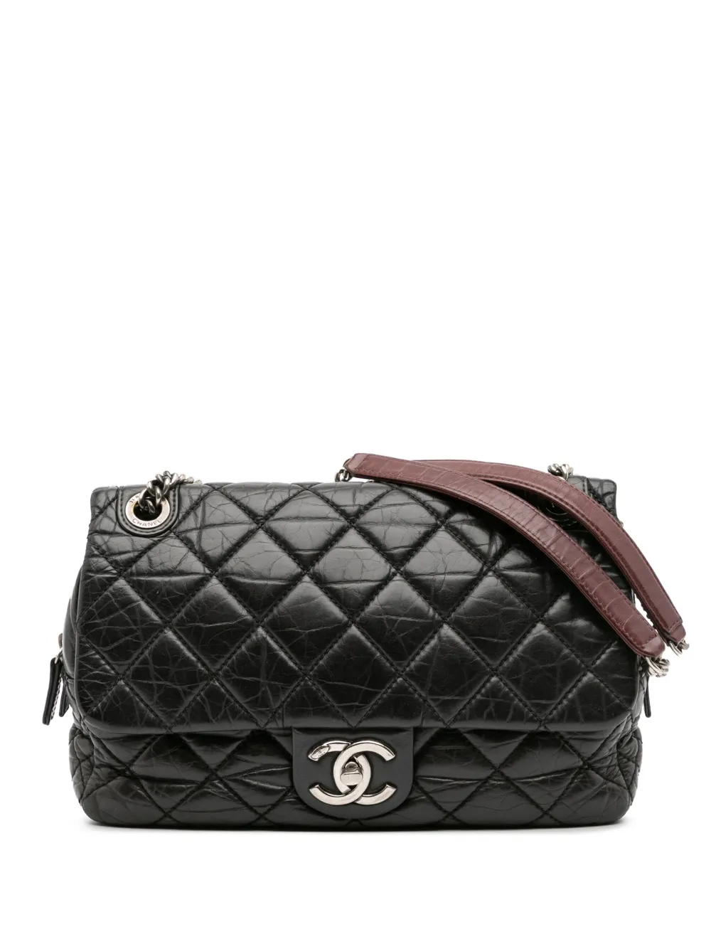 CHANEL Pre-Owned 2013-2014 ジャンボ マトラッセ エイジドカーフスキン ポートベローフラップ ショルダーバッグ - CHANEL Pre-Owned 2013-2014 ジャンボ マトラッセ エイジドカーフスキン ポートベローフラップ ショルダーバッグ -