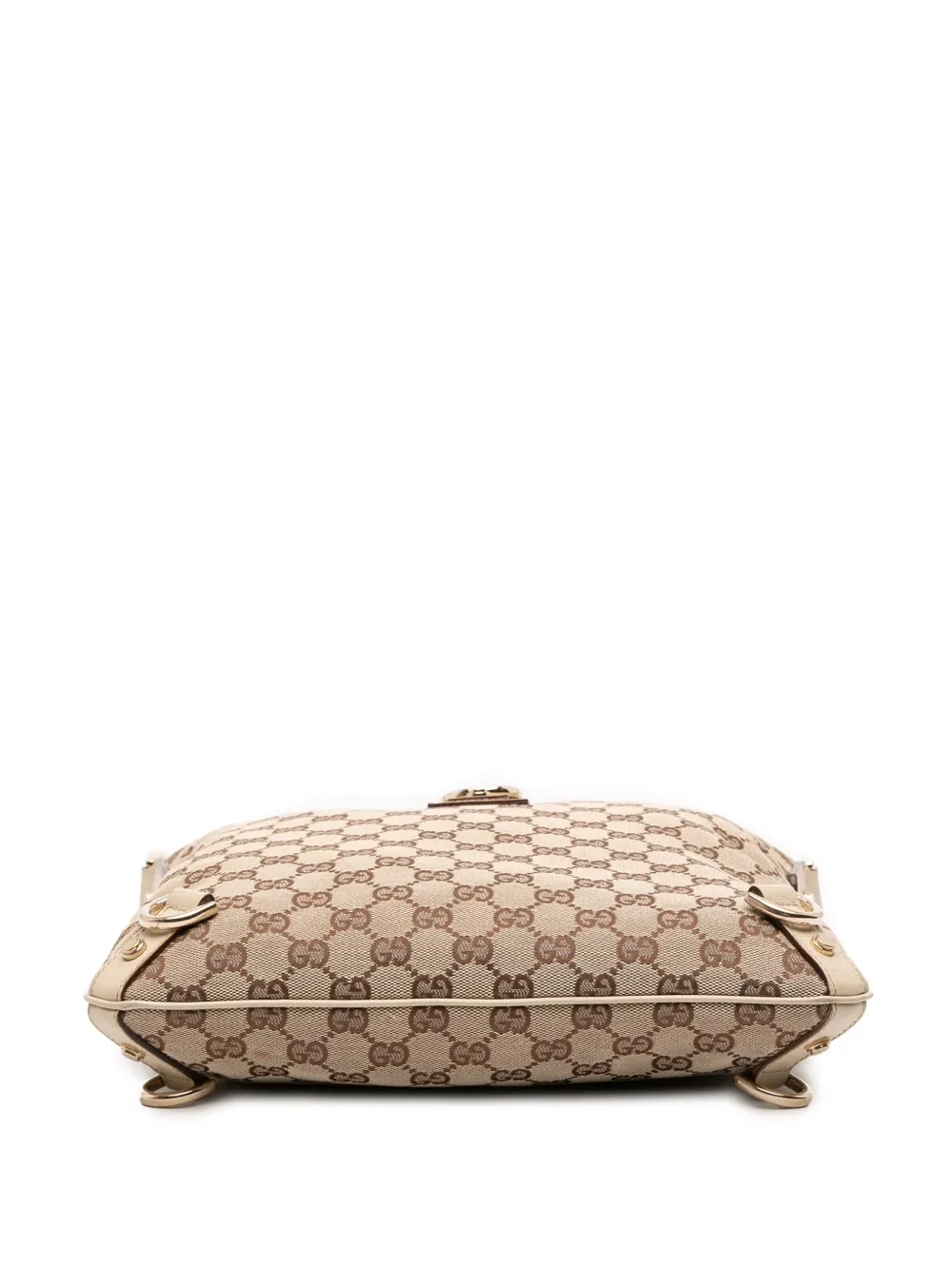 Pre-owned Gucci 2000-2015 Gg Canvas Abbey D Ring Crossbody Bag In Brown