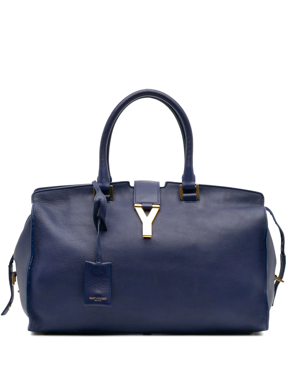 Saint Laurent Pre-Owned 2013-2025 ミディアム レザー クラシック Y カバ サッチェルバッグ - ブルー Saint Laurent Pre-Owned 2013-2025 ミディアム レザー クラシック Y カバ サッチェルバッグ - ブルー
