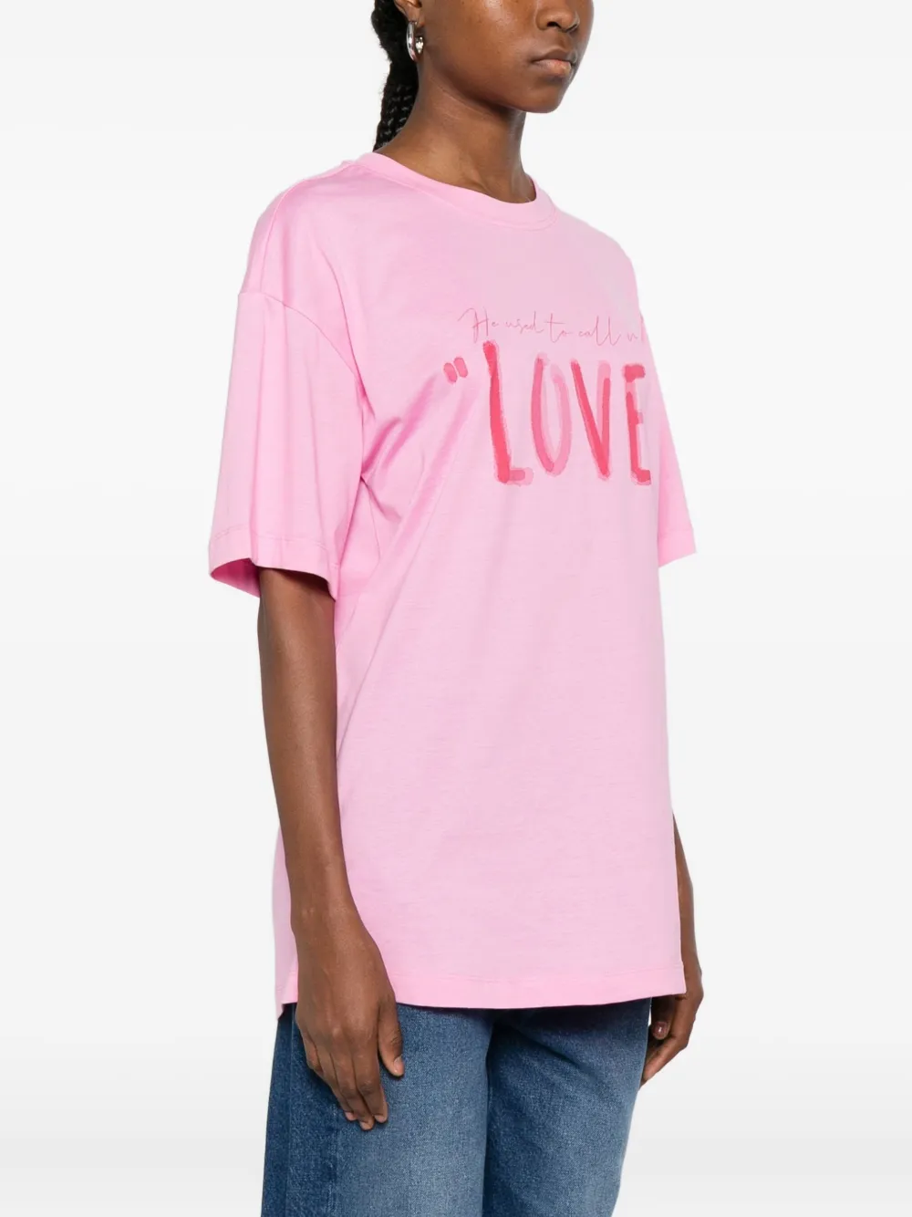 Twinset Graphic-print T-shirt In Pink