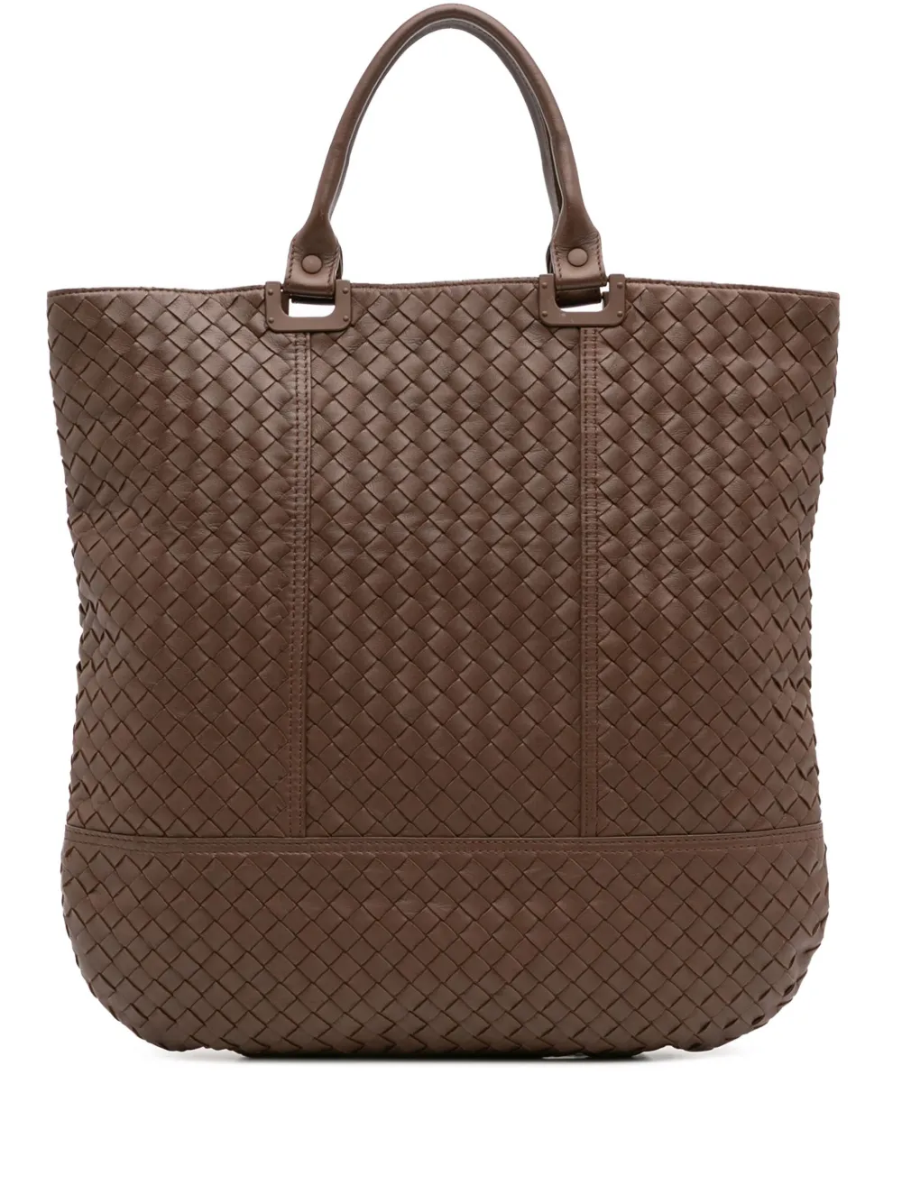 Bottega Veneta Pre-Owned 2012-2025 ナッパ イントレチャート トートバッグ - ブラウン Bottega Veneta Pre-Owned 2012-2025 ナッパ イントレチャート トートバッグ - ブラウン