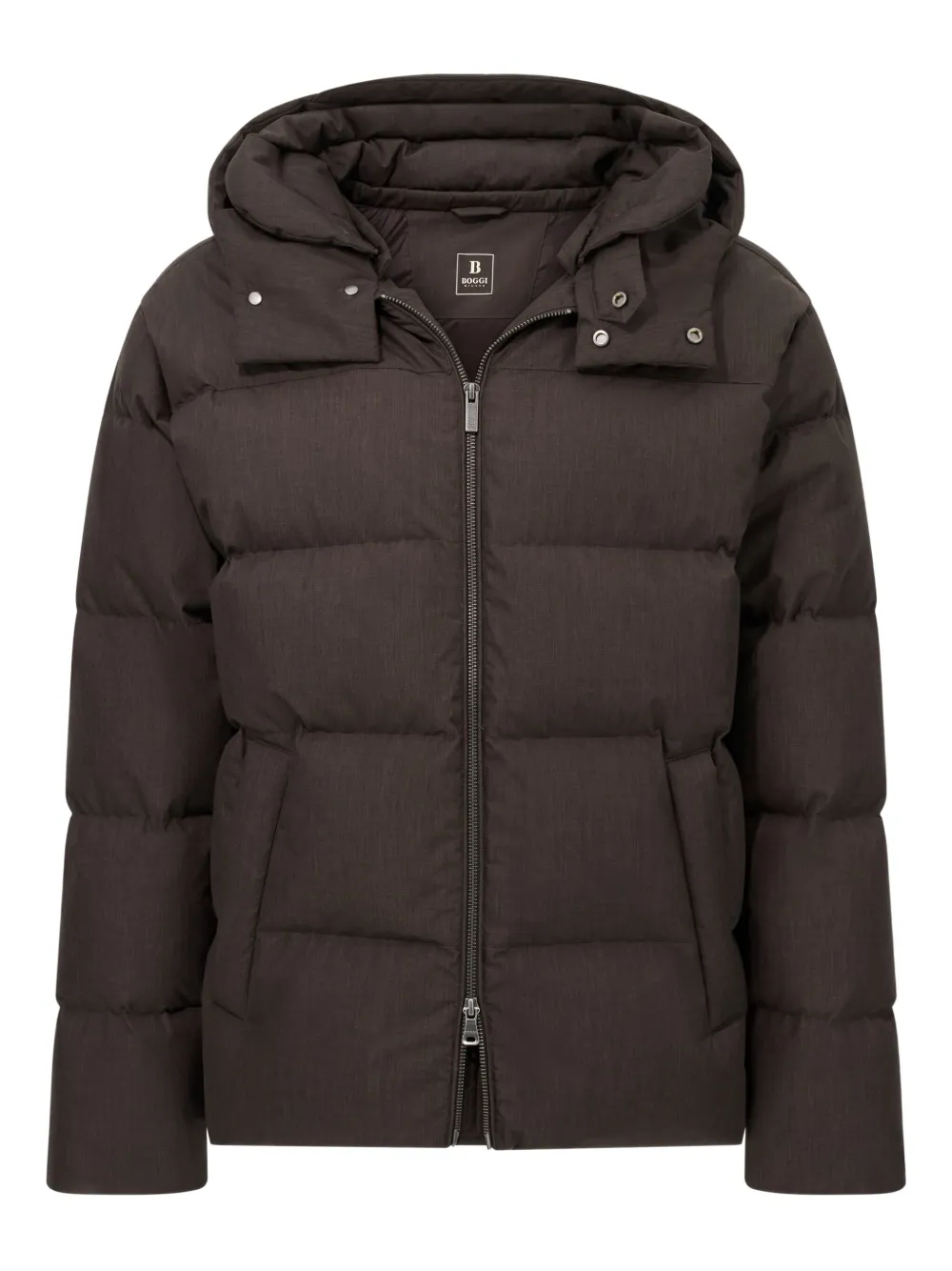 Boggi Milano Bomber Jacket In Technical Fabric With Goose Down | Brown | Image 1