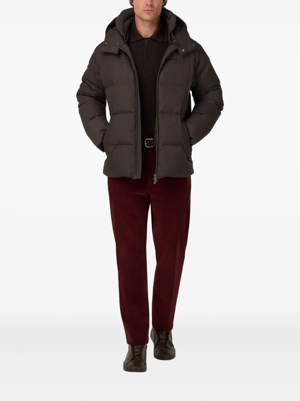 Boggi Milano Bomber Jacket In Technical Fabric With Goose Down | Down Jackets | Image 2