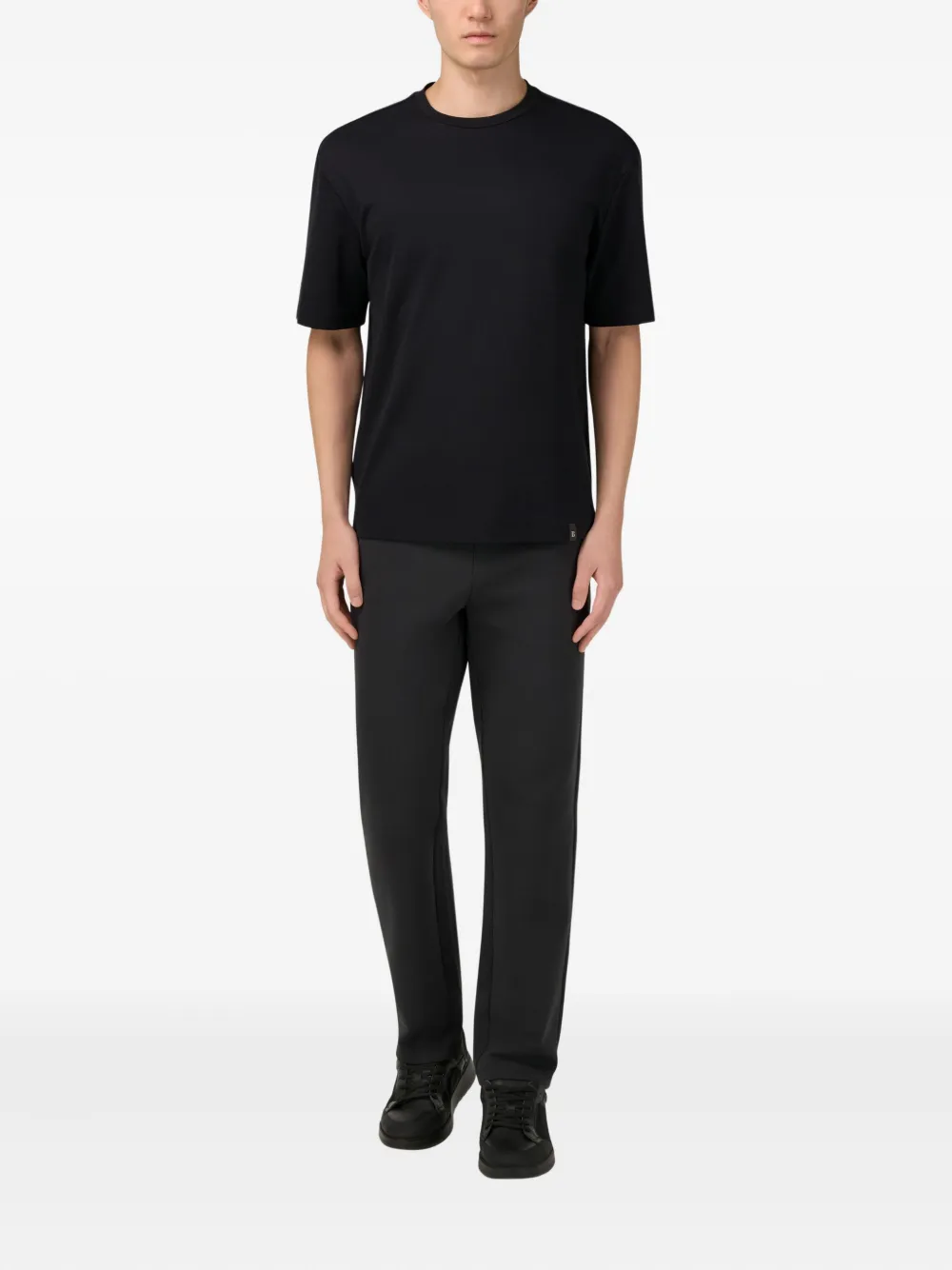 Boggi Milano crew-neck T-shirt - Zwart