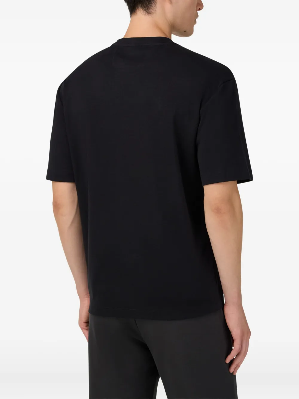 Boggi Milano T-shirt met ronde hals Zwart