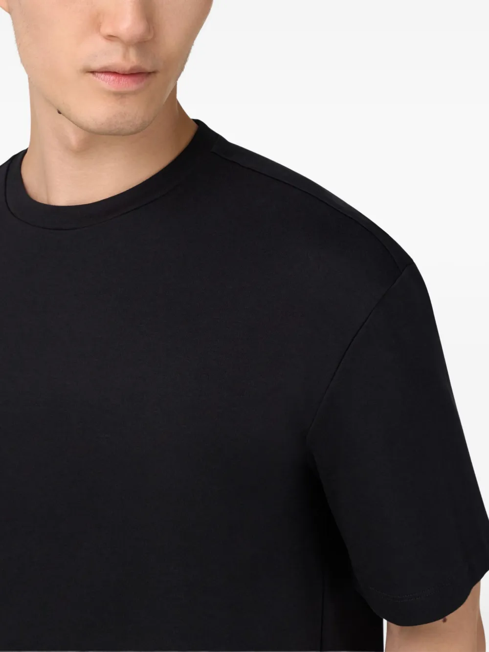 Boggi Milano T-shirt met ronde hals Zwart