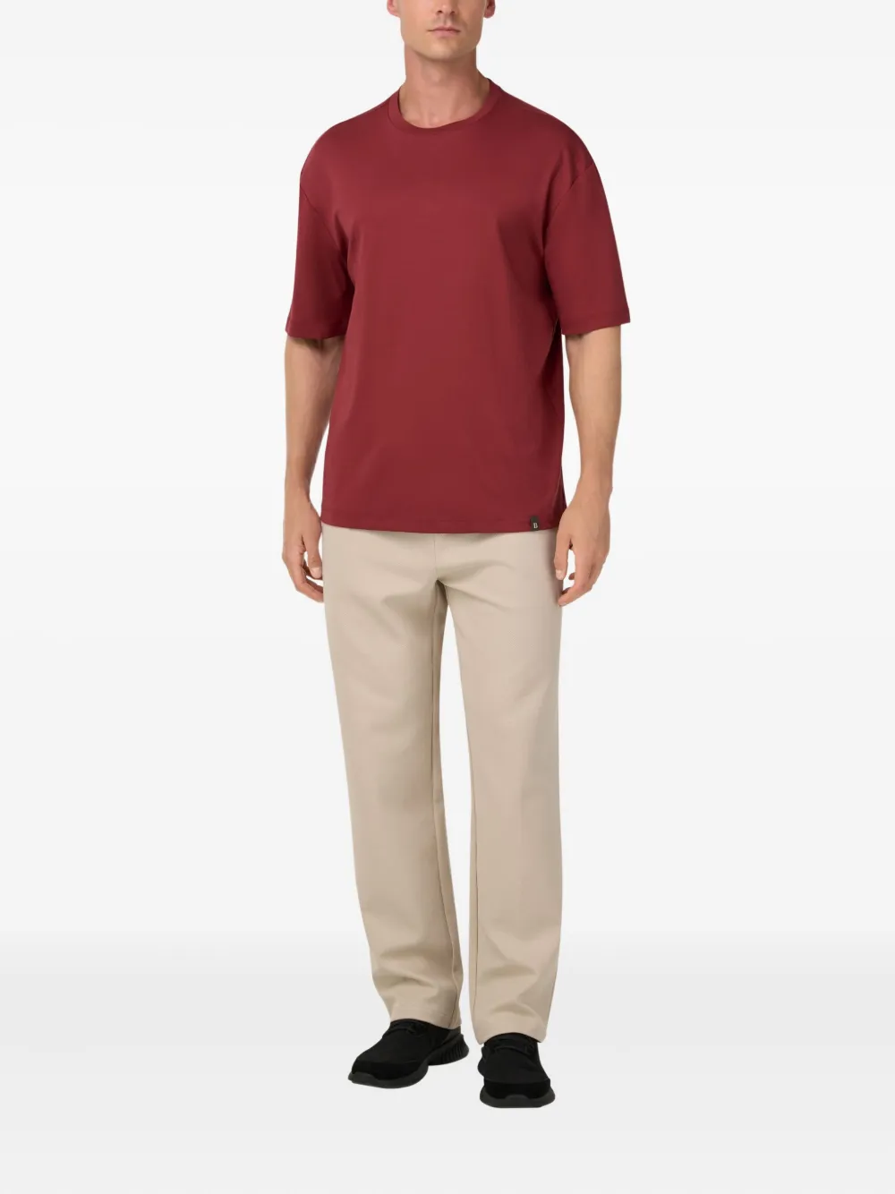 Boggi Milano crew-neck short-sleeved T-shirt - Rood