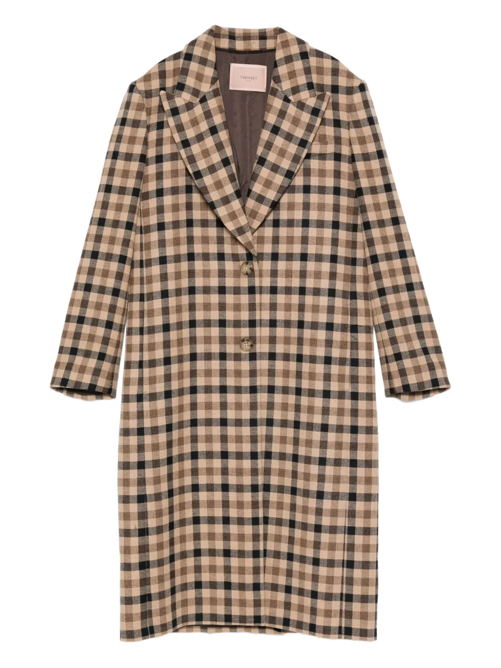 TWINSET checked single-breasted coat | Neutrals | Image 1