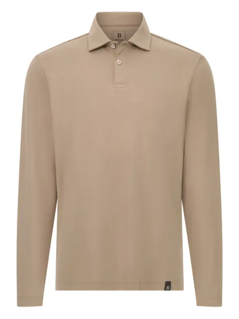 Boggi Milano long-sleeved button-fastening polo shirt