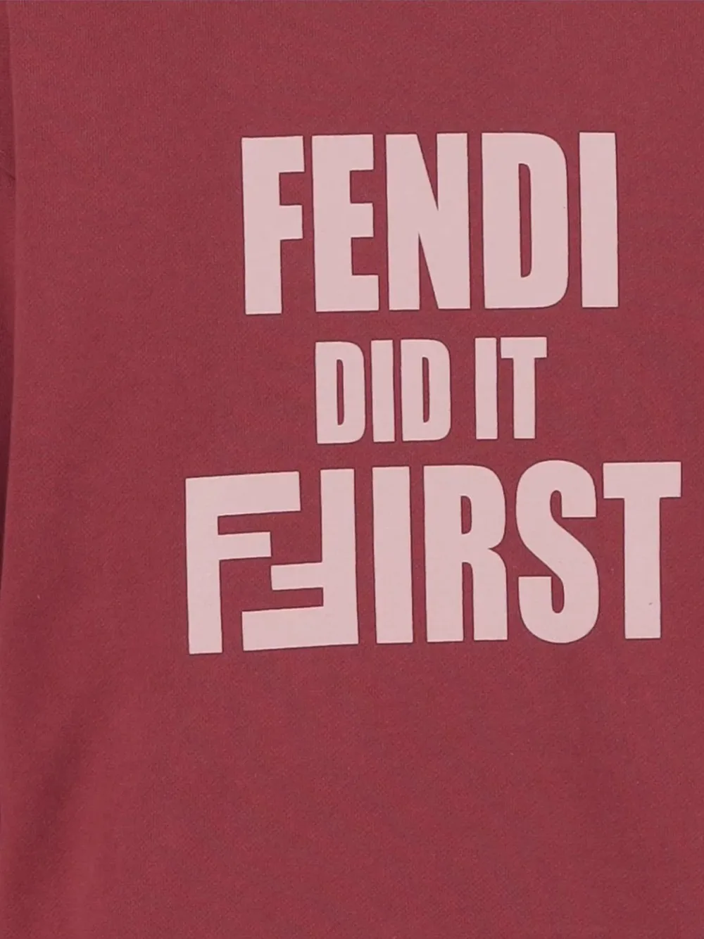 Fendi Kids Sweater met tekst Rood