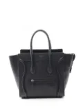 Celine Pre-Owned 2017 Micro Drummed Calfskin Luggage tote bag - Black
