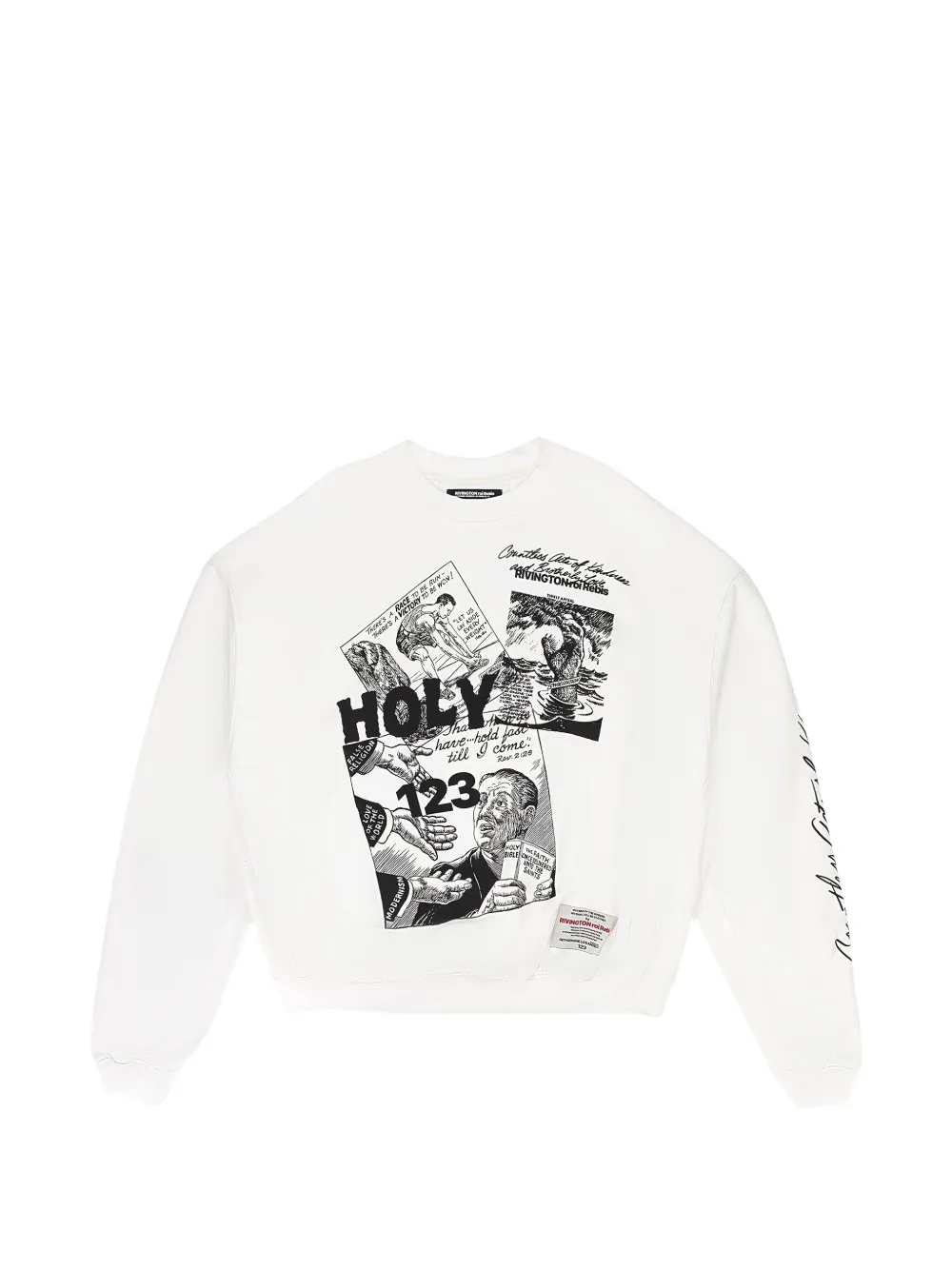 RRR123 graphic-print sweatshirt - Bianco