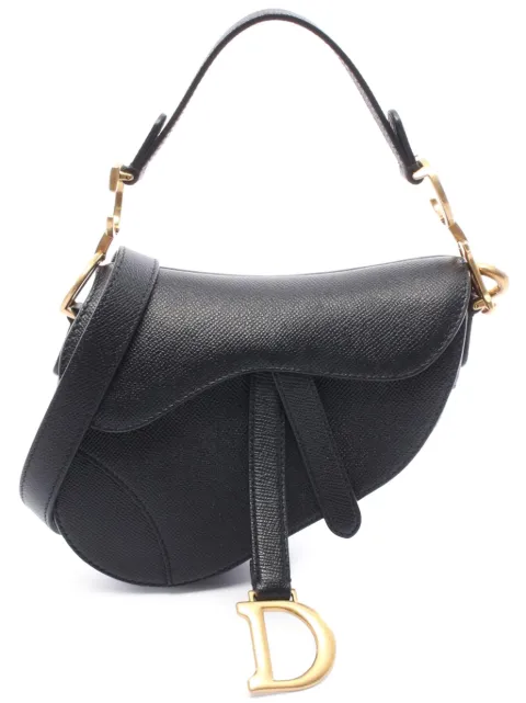 Christian Dior Pre-Owned 2022 Mini Grained Calfskin Saddle Bag satchel