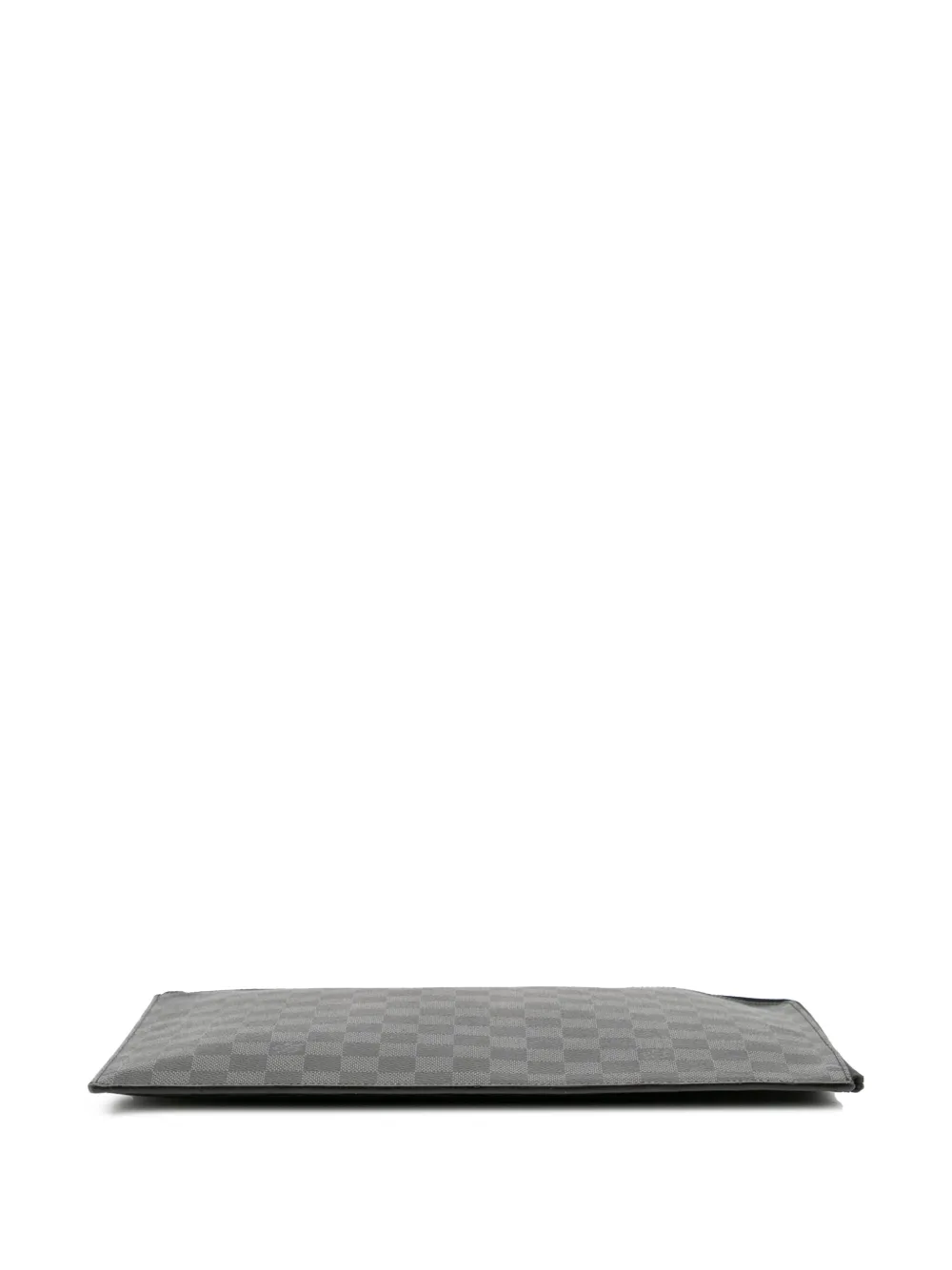 Pre-owned Louis Vuitton 2016 Damier Graphite Pochette Jour Gm Clutch Bag In Black