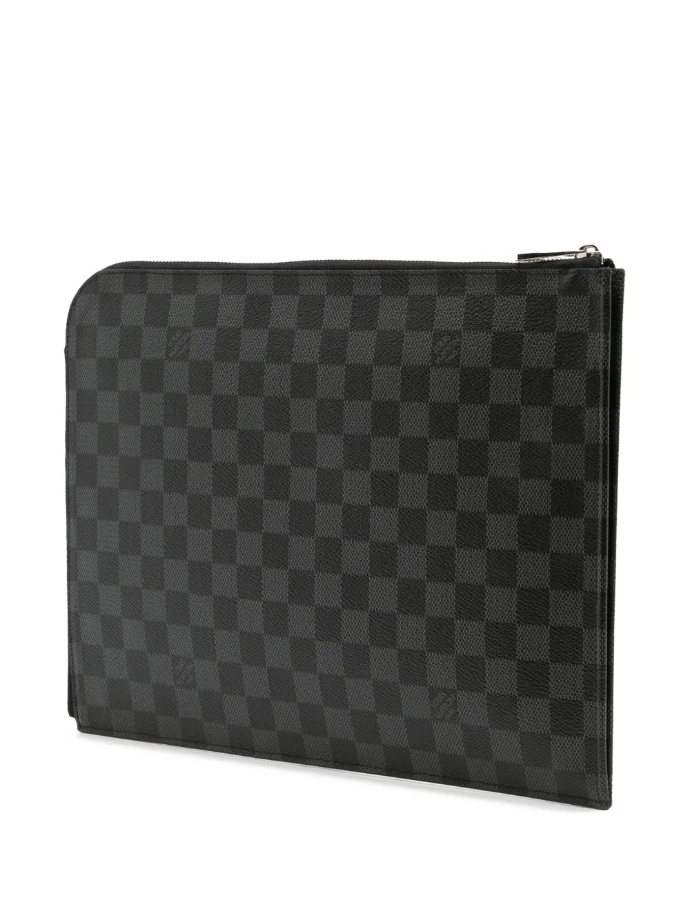 Pre-owned Louis Vuitton 2016 Damier Graphite Pochette Jour Gm Clutch Bag In Black