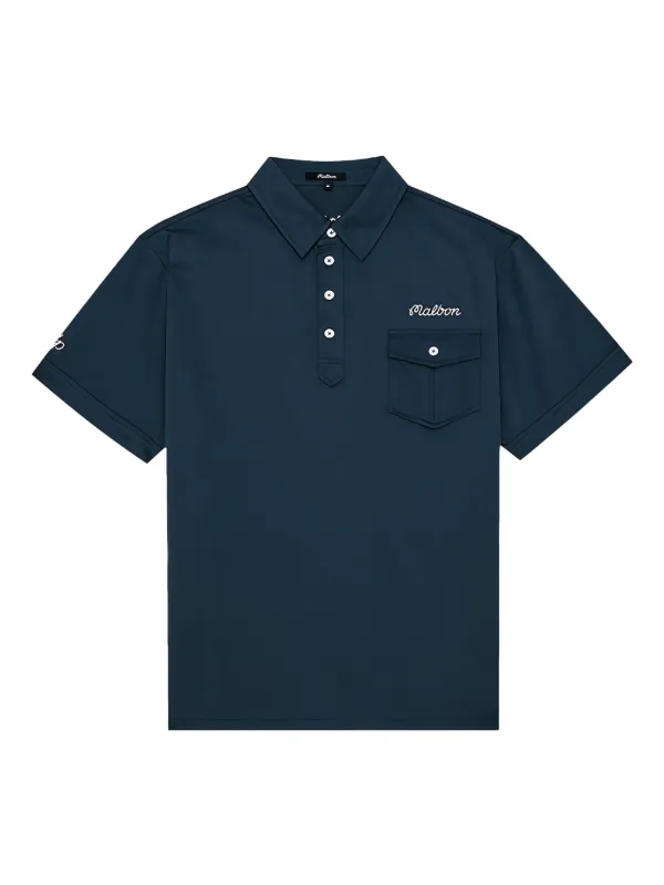 Malbon Golf ブラックポロシャツ 楽天ポイント還元】Malbon Golf