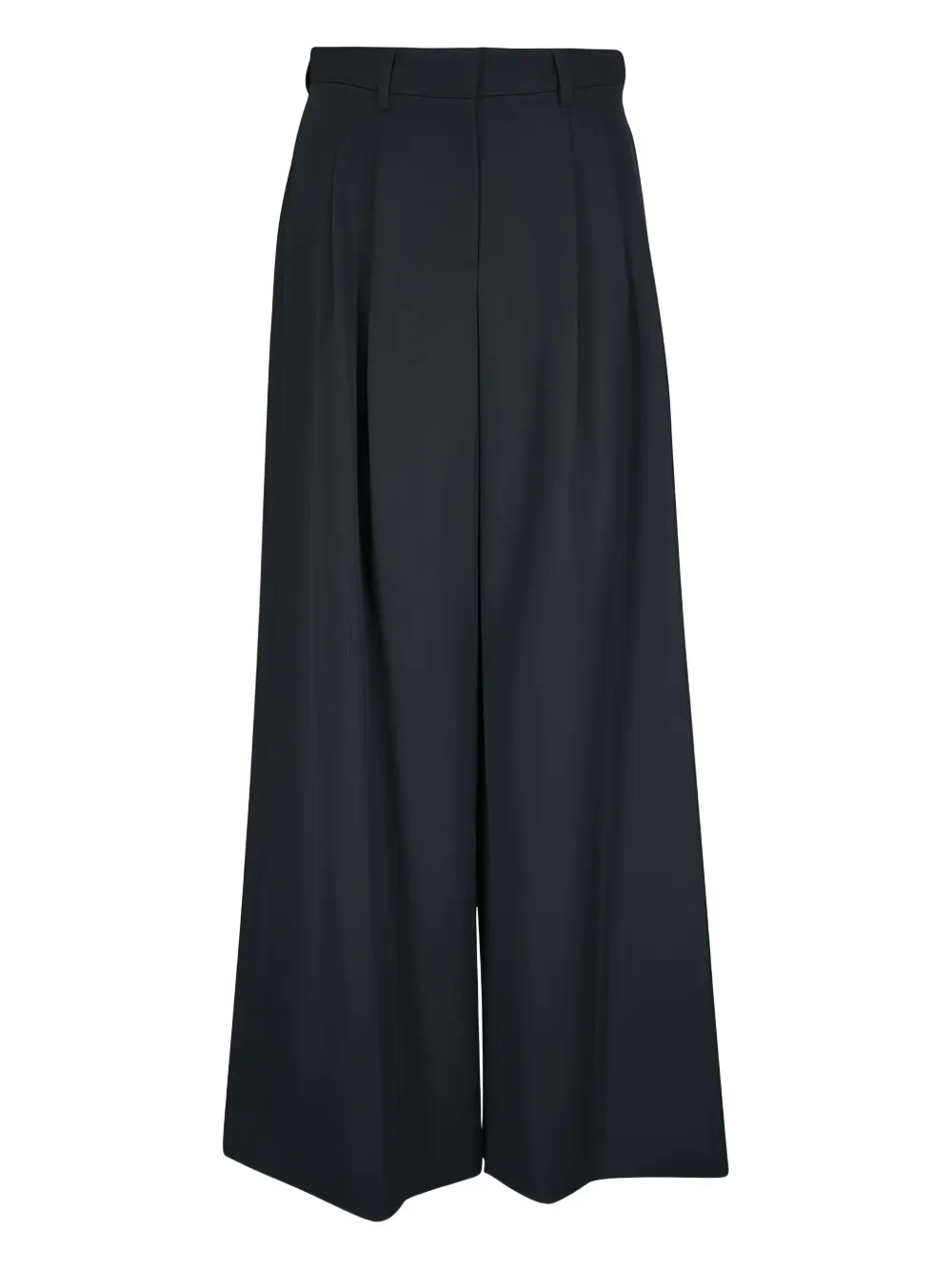 TWP pleated side-pocket palazzo trousers - Nero