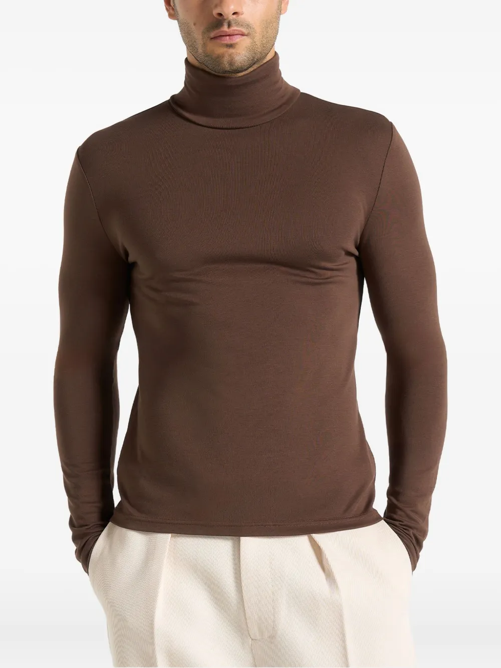 Manière De Voir Roll-neck Sweater In Brown