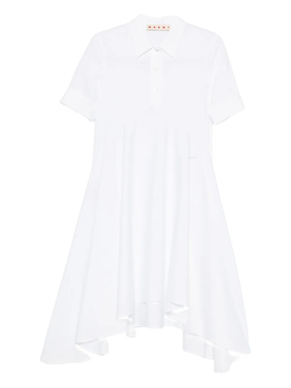 Marni vestido de algodón con diseño asimétrico | blanco | Image 1