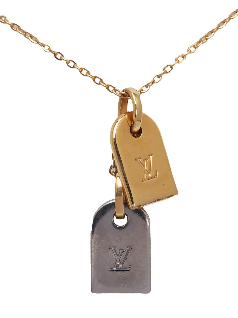 Louis Vuitton Pre-Owned 2022 Gold Plated Nanogram Pendant Necklace costume necklace | Image 2