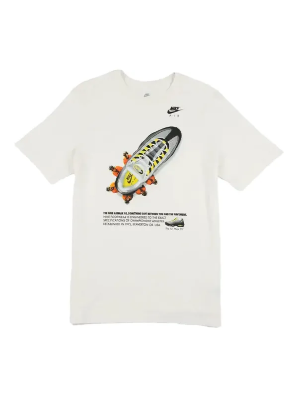 white nike air max shirt