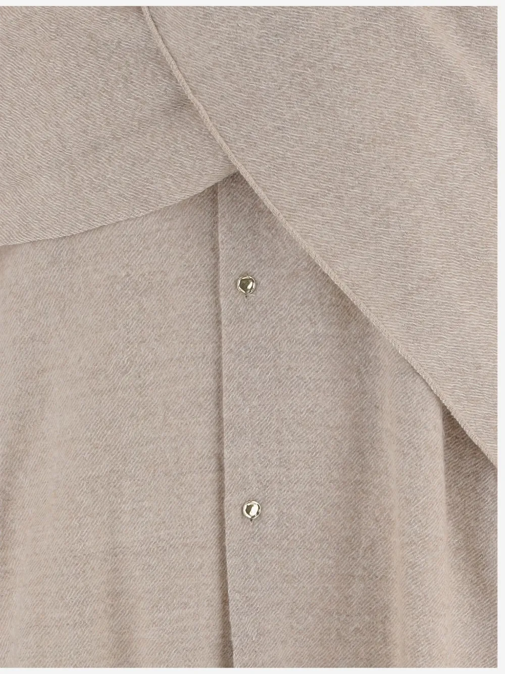 Darkpark Wool Shirt With Matching Shawl In Gray