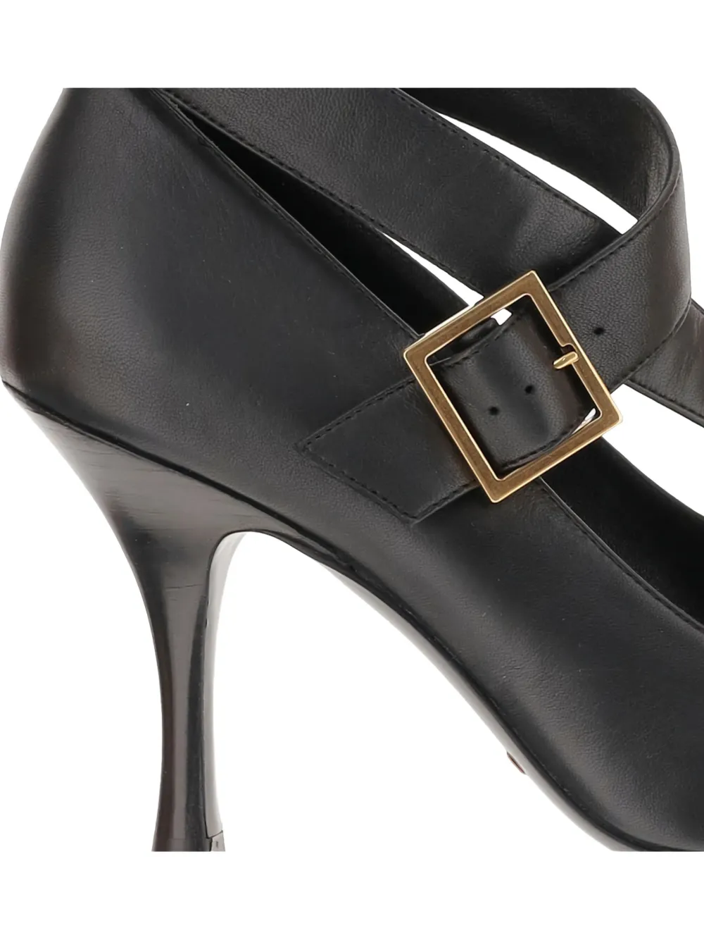 KHAITE 85mm leather heeled pumps Black