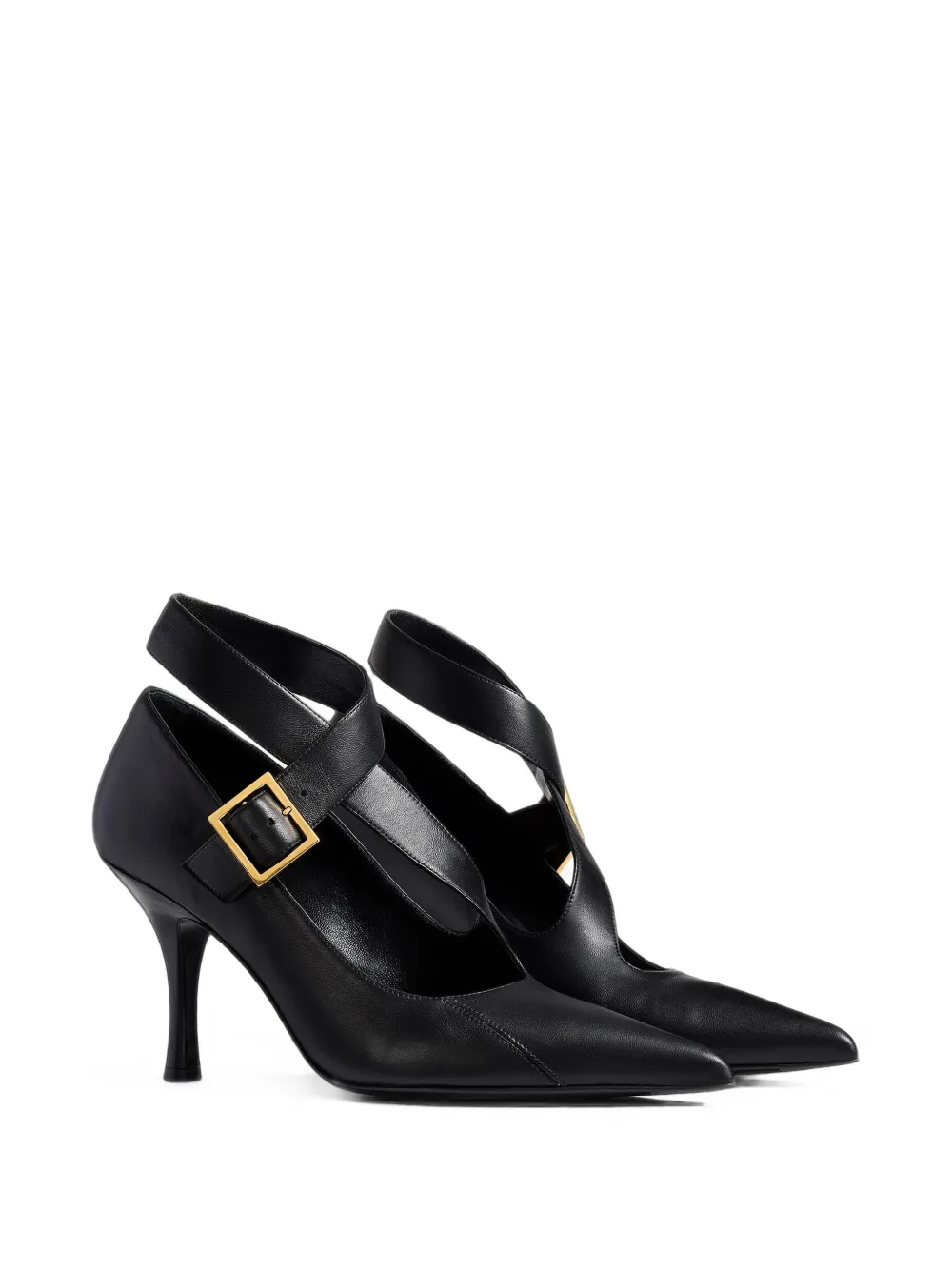 KHAITE Pumps met leren hak Zwart
