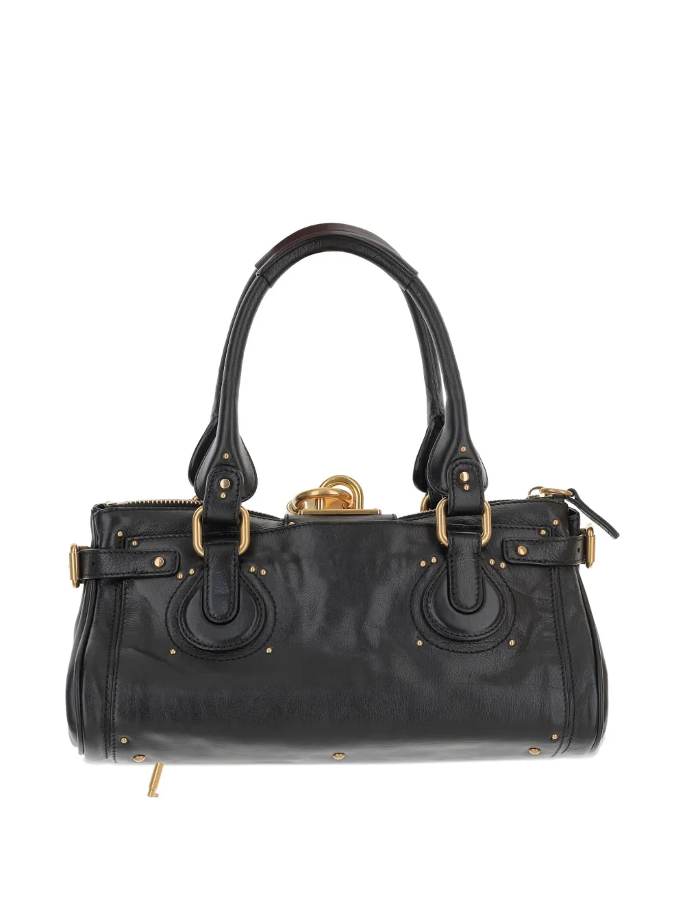 Chloé padlock leather shoulder bag - Zwart