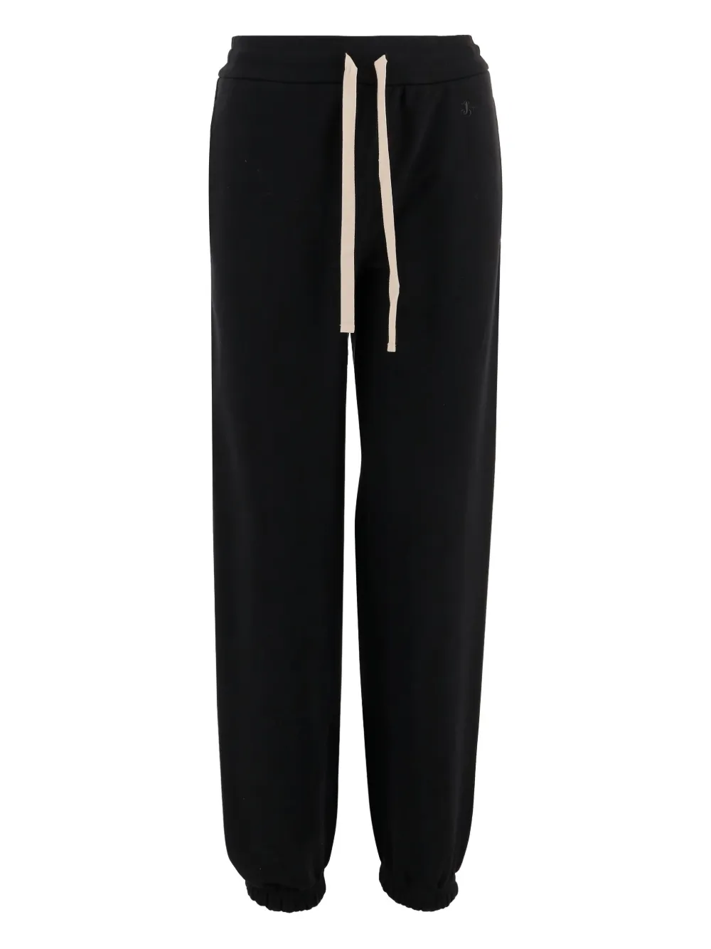Jil Sander Drawstring Cuffed-hem Track Pants In Black