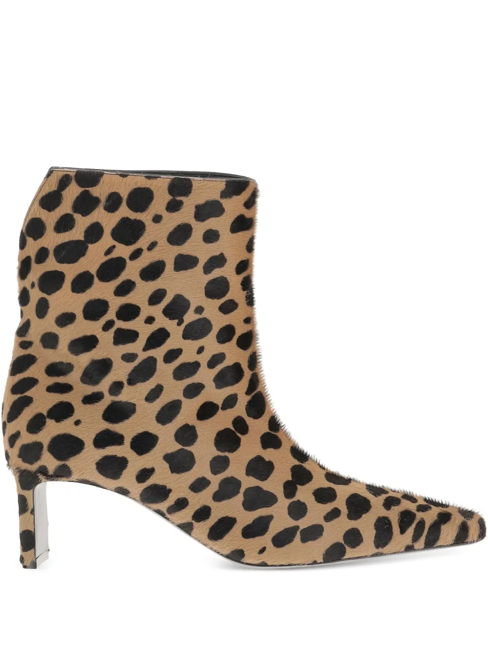KHAITE 55mm leopard-print ankle boots Brown
