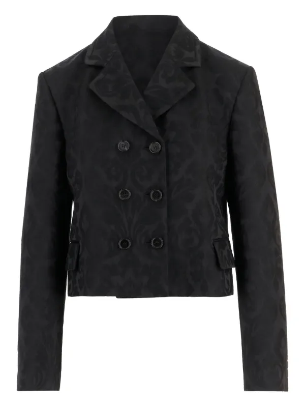 Chloé Damask Double-breasted Jacket in Black