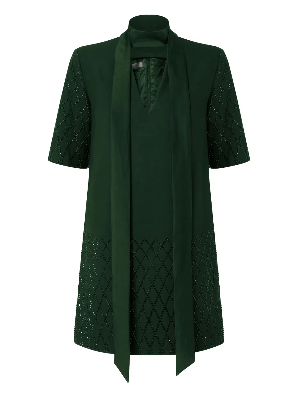 PINKO tie-fastening mini dress | Green | Image 1