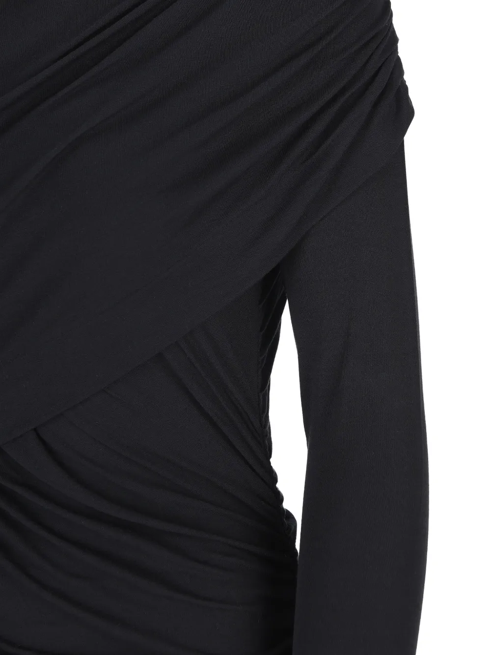 Isabel Marant Black Denise Draped Mini Dress In Black
